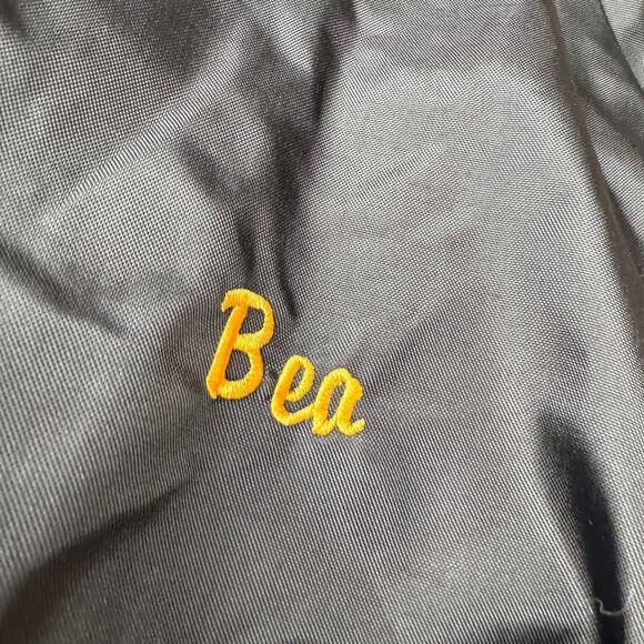 Vintage Al Kader Shriners Fraternity Jacket Satin Black Snap Bomber L Portland - Picture 8 of 9